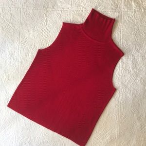 🎄 Deep Cranberry Red Turtleneck Shell